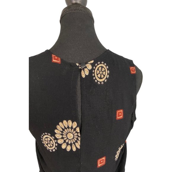 VINTAGE 90s Braemar Patterned Boho Maxi Dress Size S/XS - Picture 6 of 11